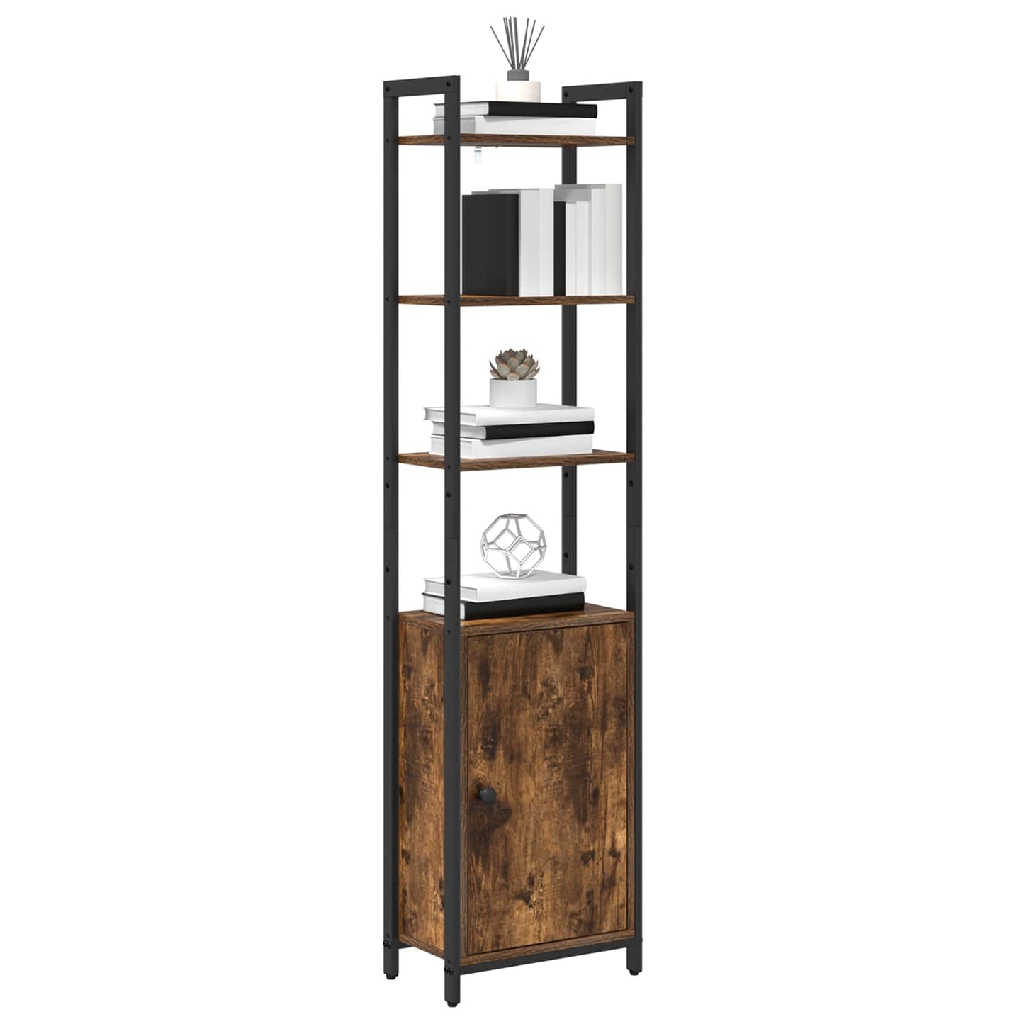 Bokskap Røkt eik 40 x 24 x 161 cm Konstruert tre