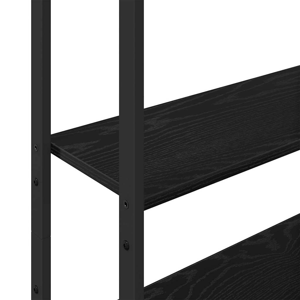 Bokskap Svart Eik 60 x 24 x 161 cm Konstruert tre