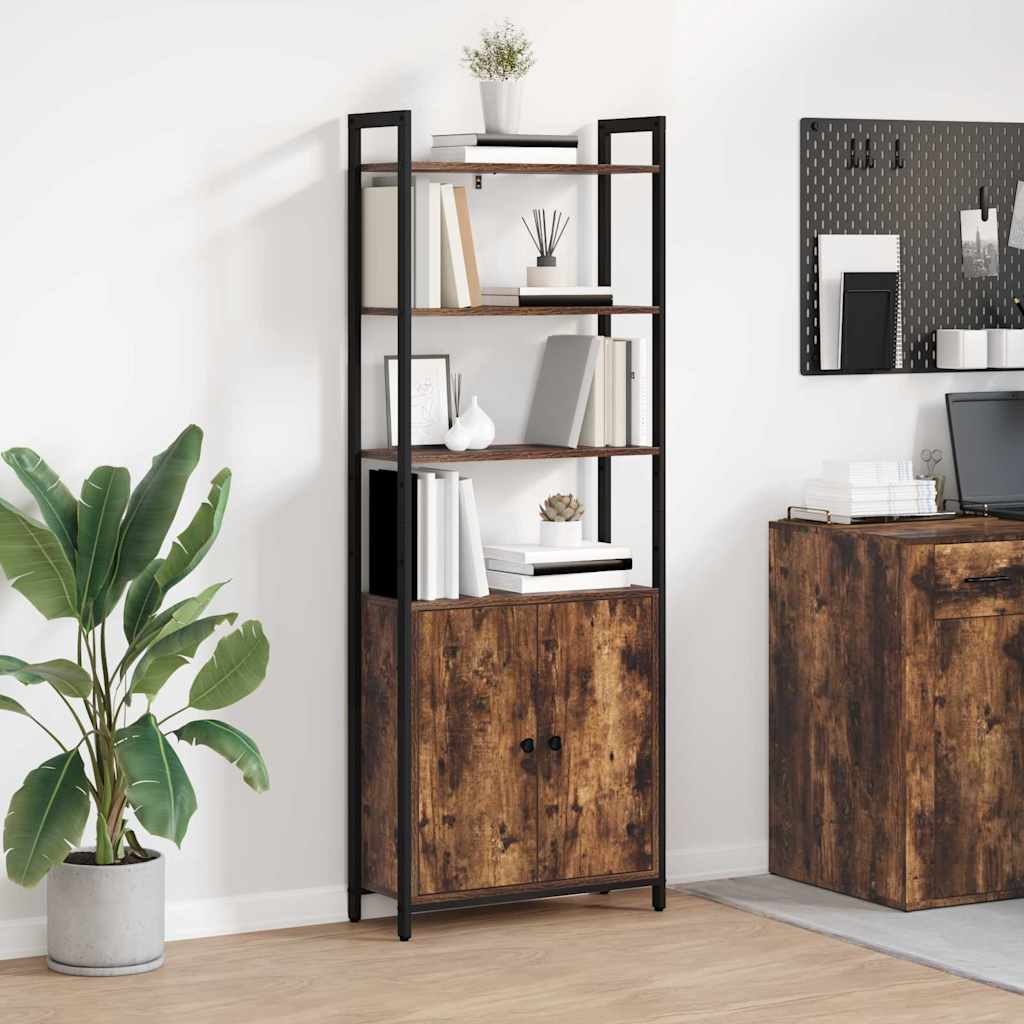 Bokskap Røkt eik 60 x 24 x 161 cm Konstruert tre