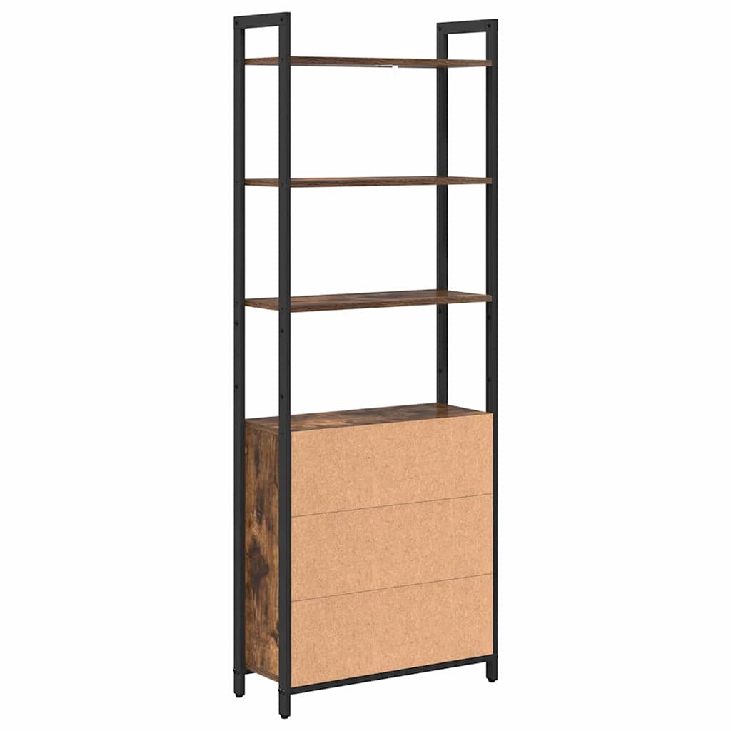 Bokskap Røkt eik 60 x 24 x 161 cm Konstruert tre
