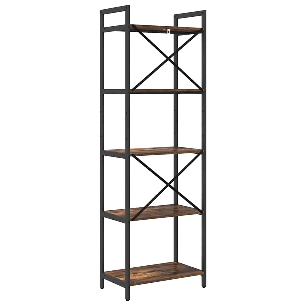 Bokhylle Røkt eik 56 x 34 x 171 cm Konstruert tre