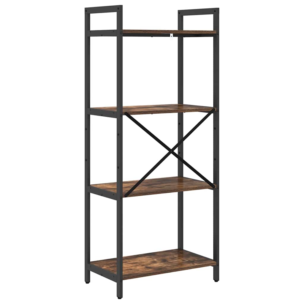 Bokhylle Røkt eik 56 x 34 x 133,5 cm Konstruert tre