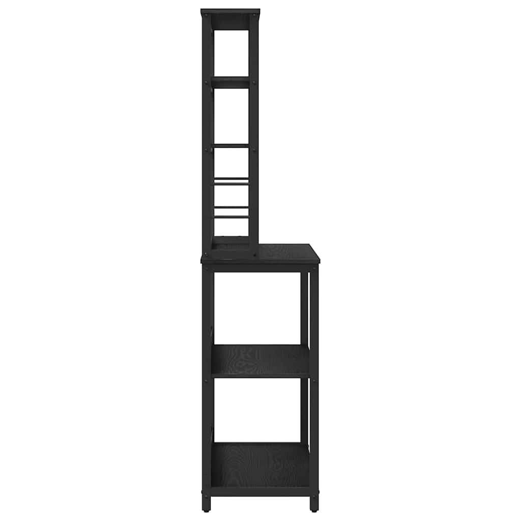 Kjøkkenskap Svart Eik 80 x 40 x 168 cm Konstruert tre