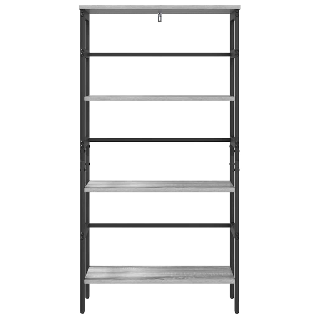 Bokhylle Grå Sonoma 60 x 29,5 x 115 cm Konstruert tre