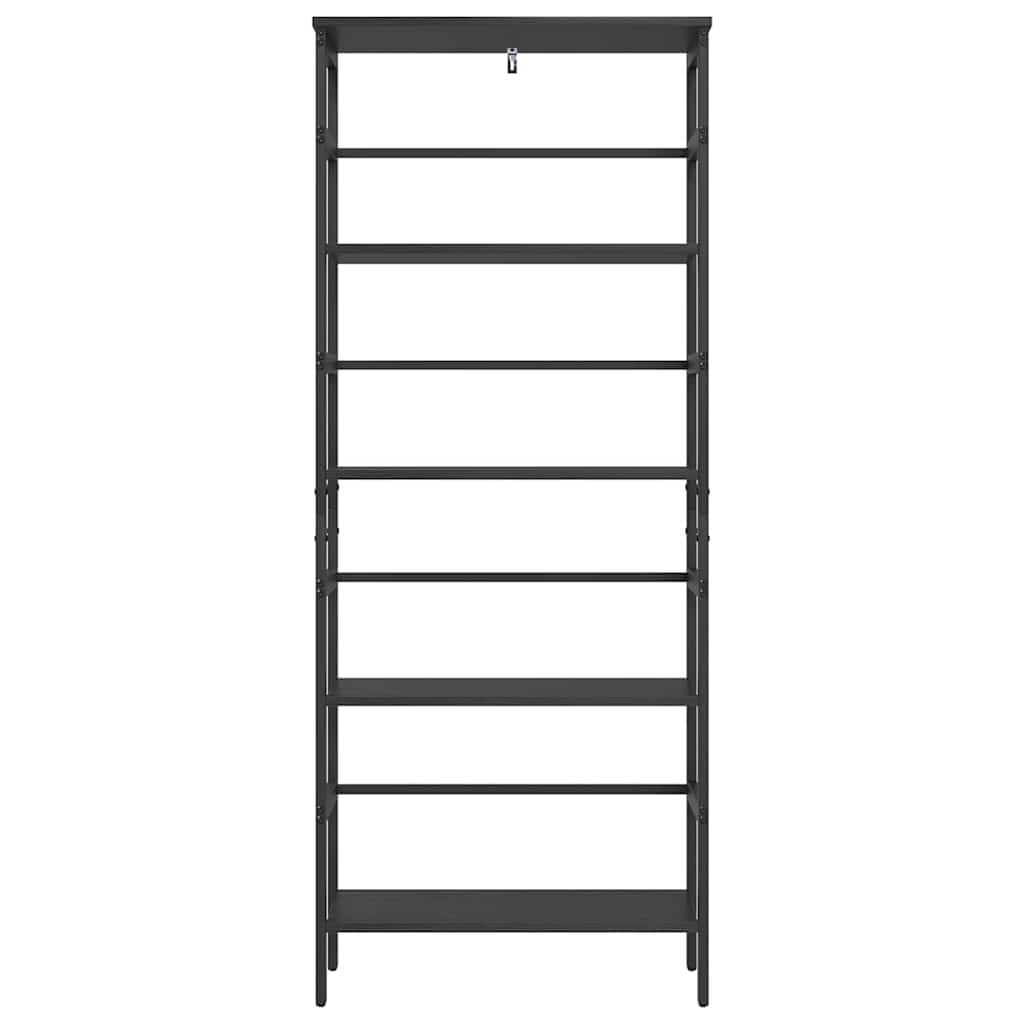 Bokhylle Svart Eik 60 x 29,5 x 149 cm Konstruert tre