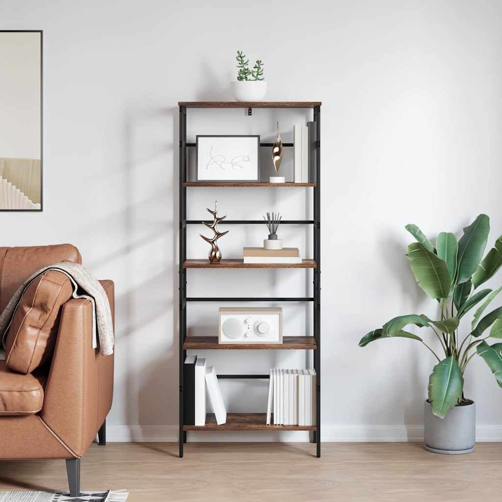 Bokhylle Røkt eik 60 x 29,5 x 149 cm Konstruert tre