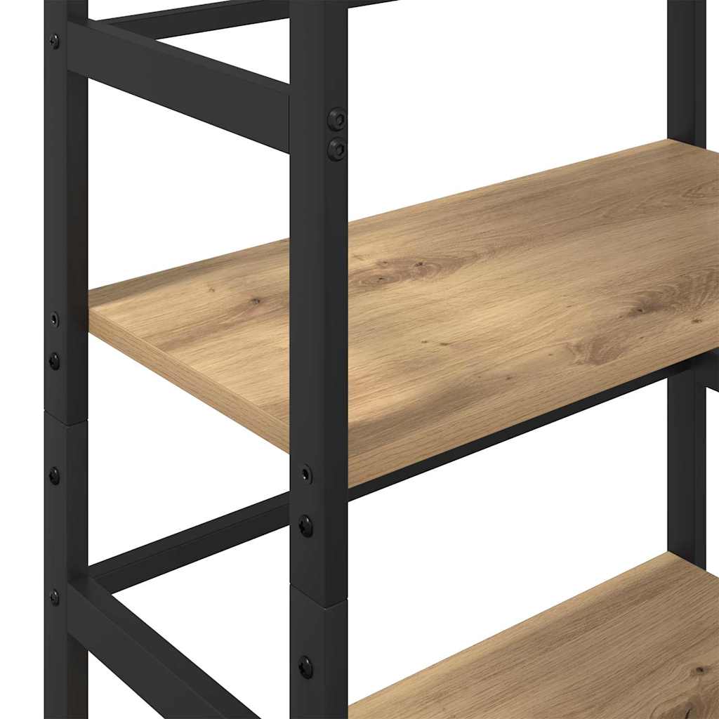 Bokhylle 4 nivåer 60 x 29,5 x 149 cm Konstruert tre Artisan Eik