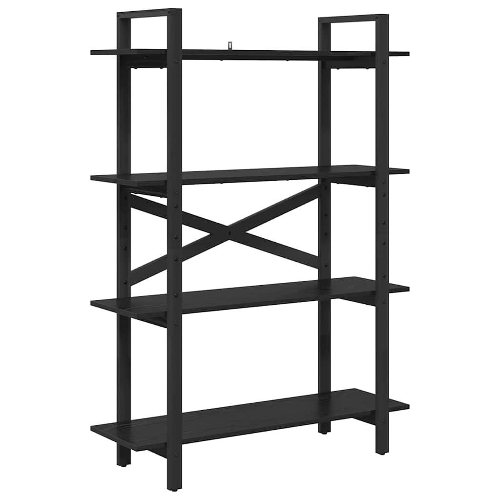 Bokhylle Svart Eik 100 x 33,5 x 140 cm Konstruert tre