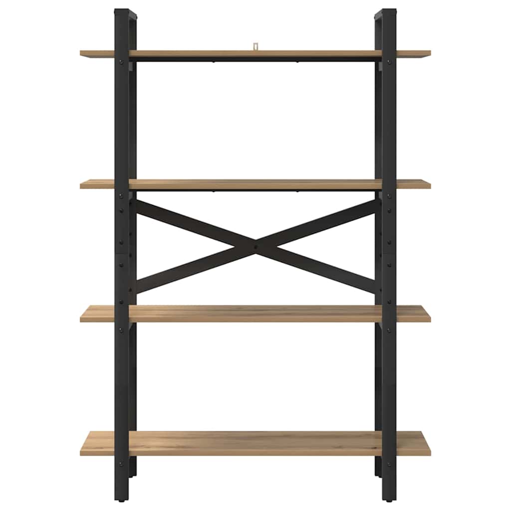 Bokhylle 4 nivåer 100 x 33,5 x 140 cm Konstruert tre
