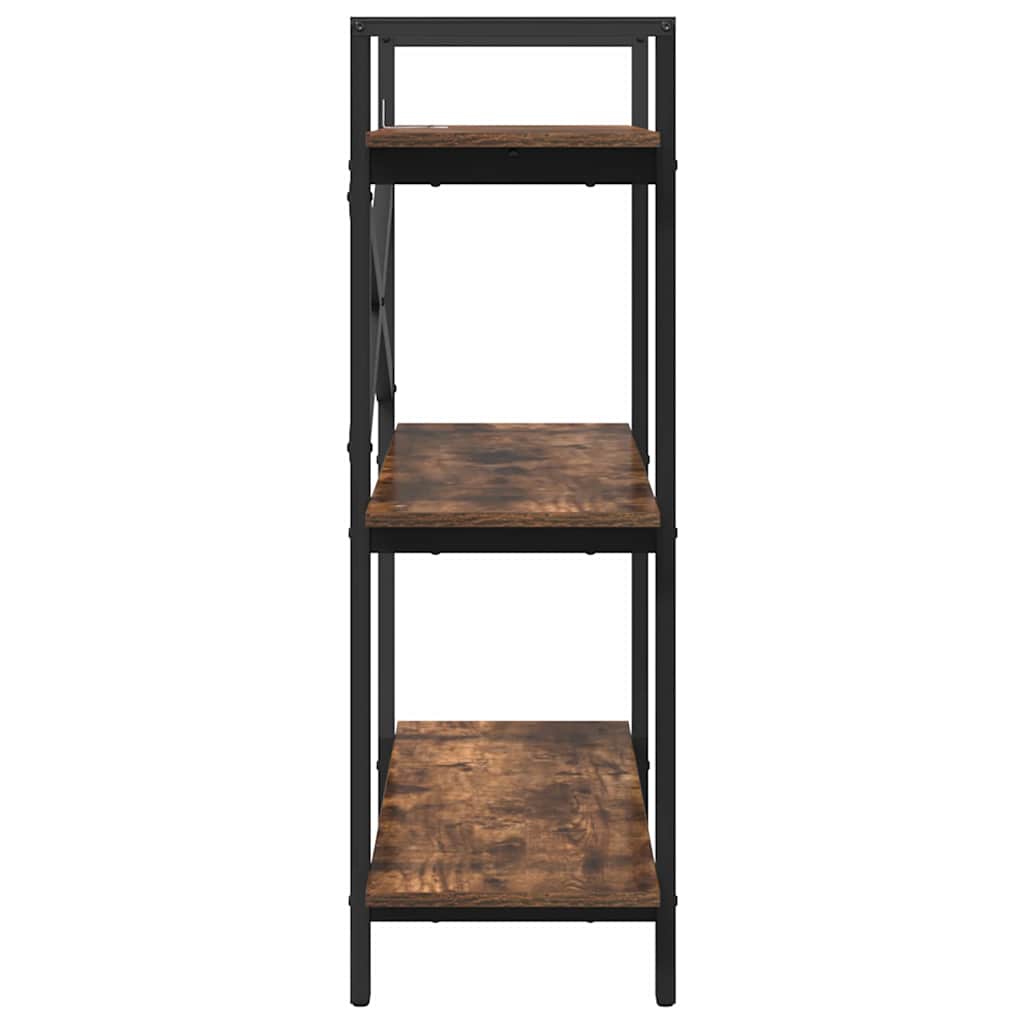 Bokhylle Røkt eik 100 x 33,5 x 102 cm Konstruert tre