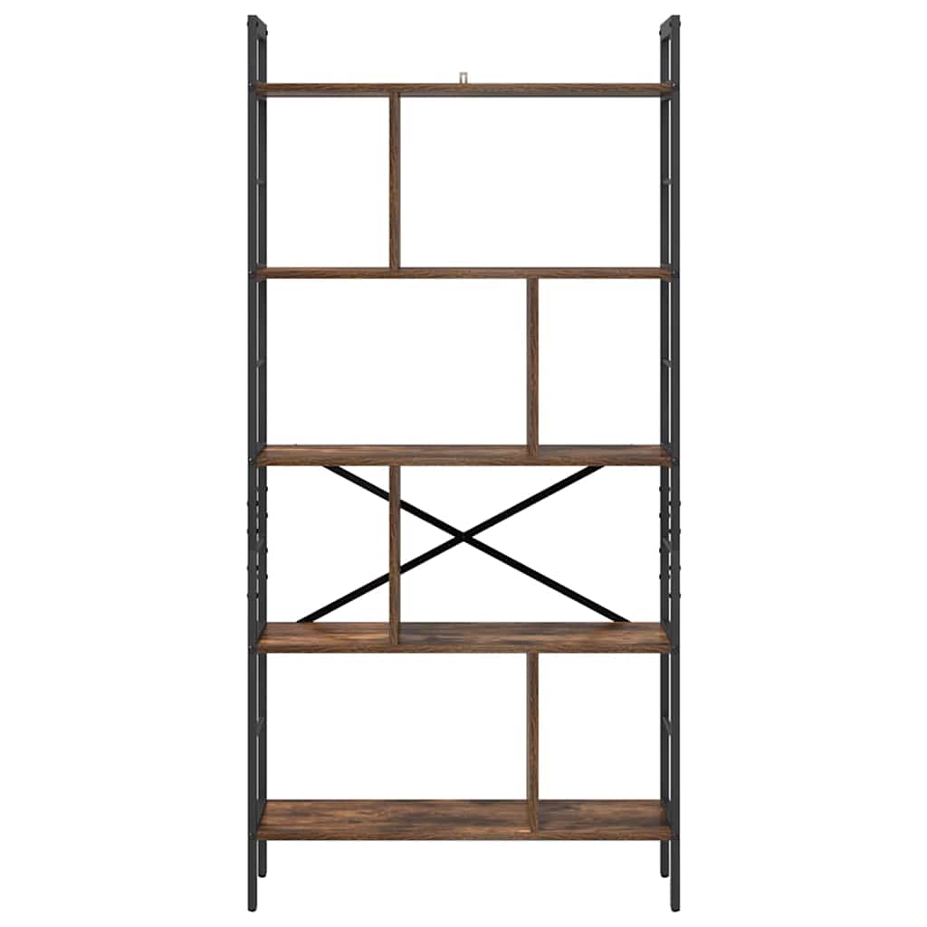 Bokhylle Røkt eik 75 x 30 x 156 cm Konstruert tre