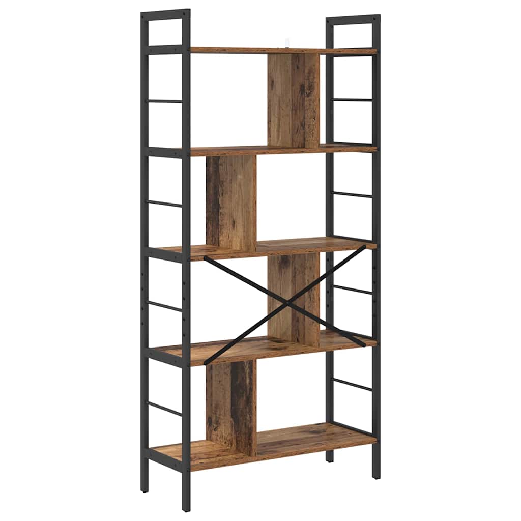 Bokhylle Gamle tre 75 x 30 x 156 cm Konstruert tre