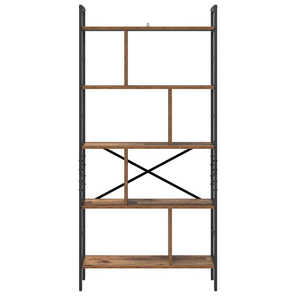 Bokhylle Gamle tre 75 x 30 x 156 cm Konstruert tre