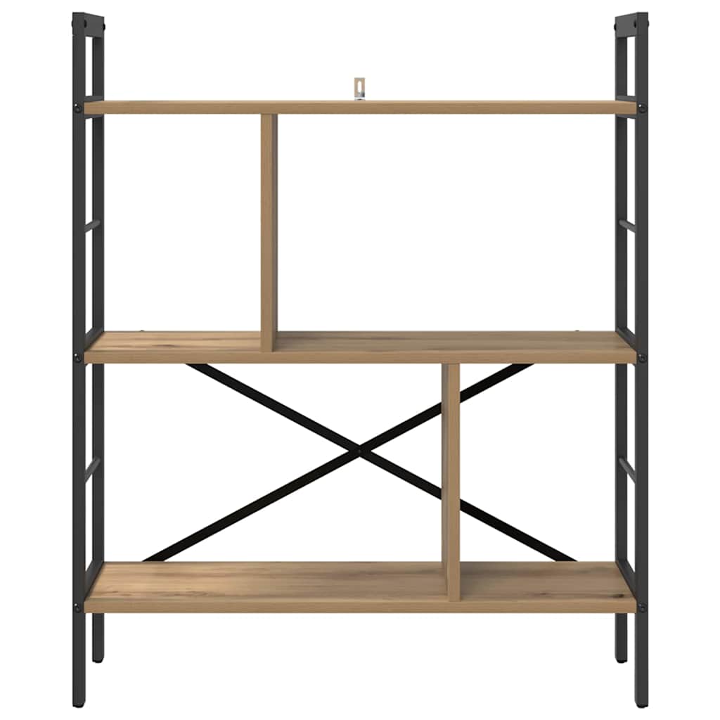 Bokhylle 5 nivåer 75 x 30 x 91 cm Konstruert tre Artisan Eik