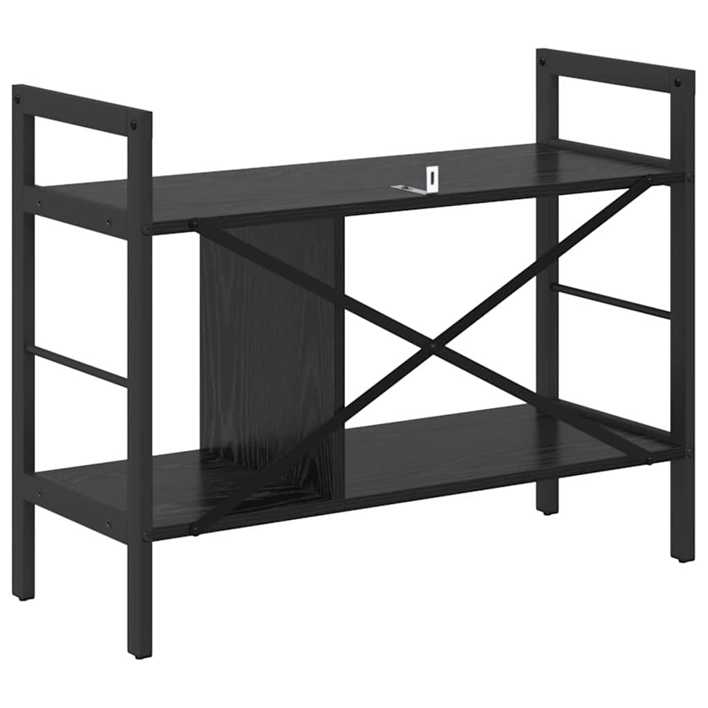 Bokhylle Svart Eik 75 x 30 x 58,5 cm Konstruert tre