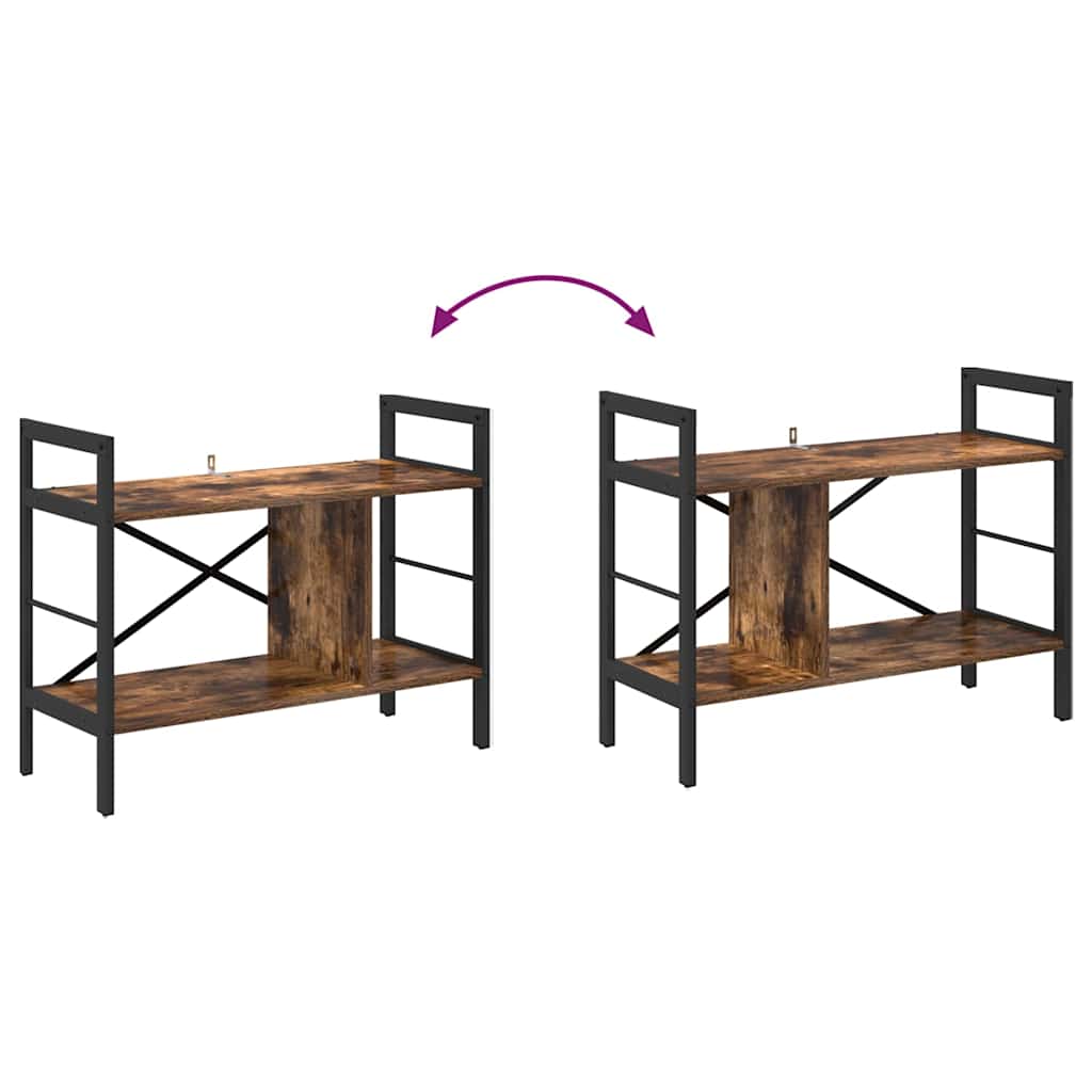 Bokhylle Røkt eik 75 x 30 x 58,5 cm Konstruert tre