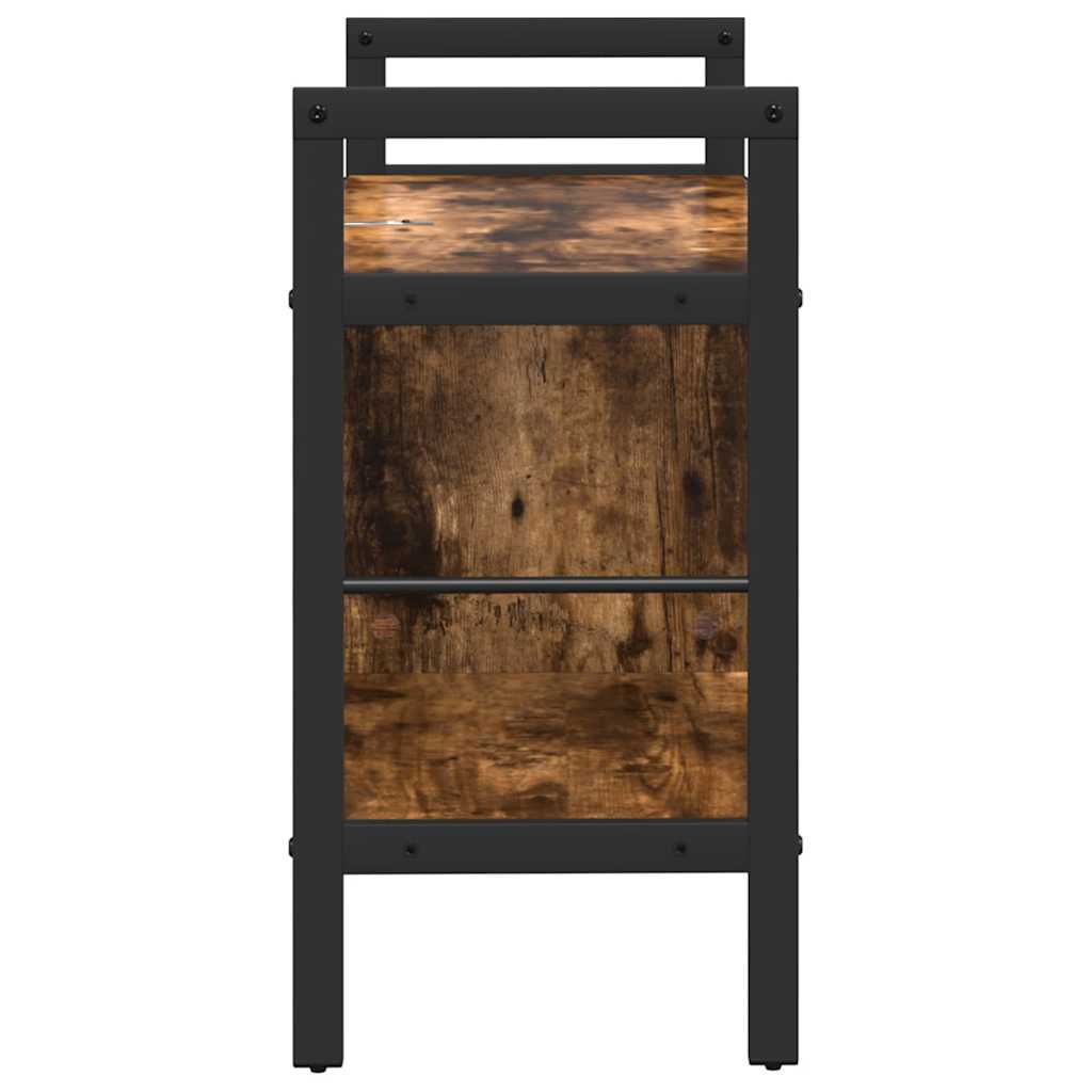 Bokhylle Røkt eik 75 x 30 x 58,5 cm Konstruert tre