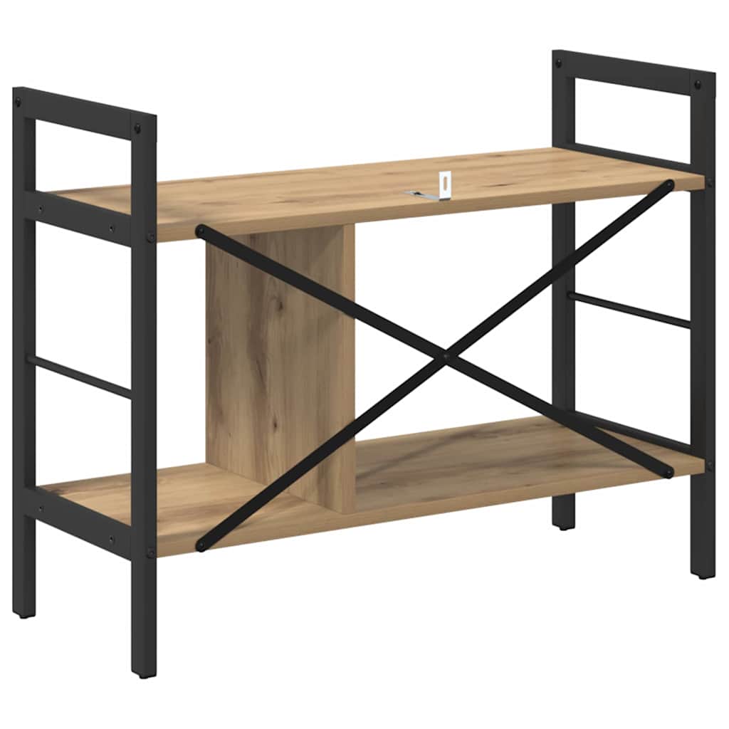 Bokhylle 3 nivåer 75 x 30 x 58,5 cm Konstruert tre Artisan Eik