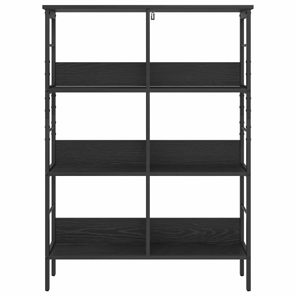 Bokhylle Svart Eik 82 x 32 x 112 cm Konstruert tre