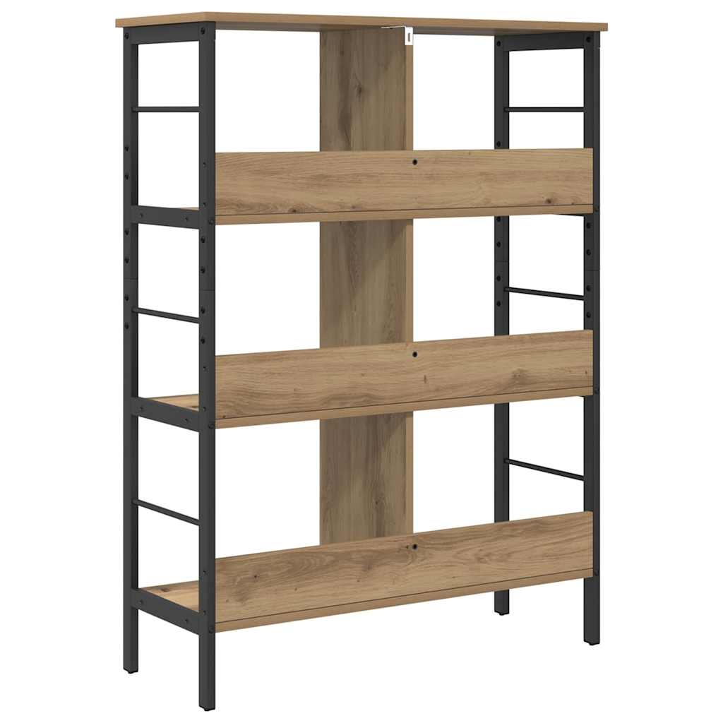 Bokhylle 6 nivåer 82 x 32 x 112 cm Konstruert tre Artisan Eik