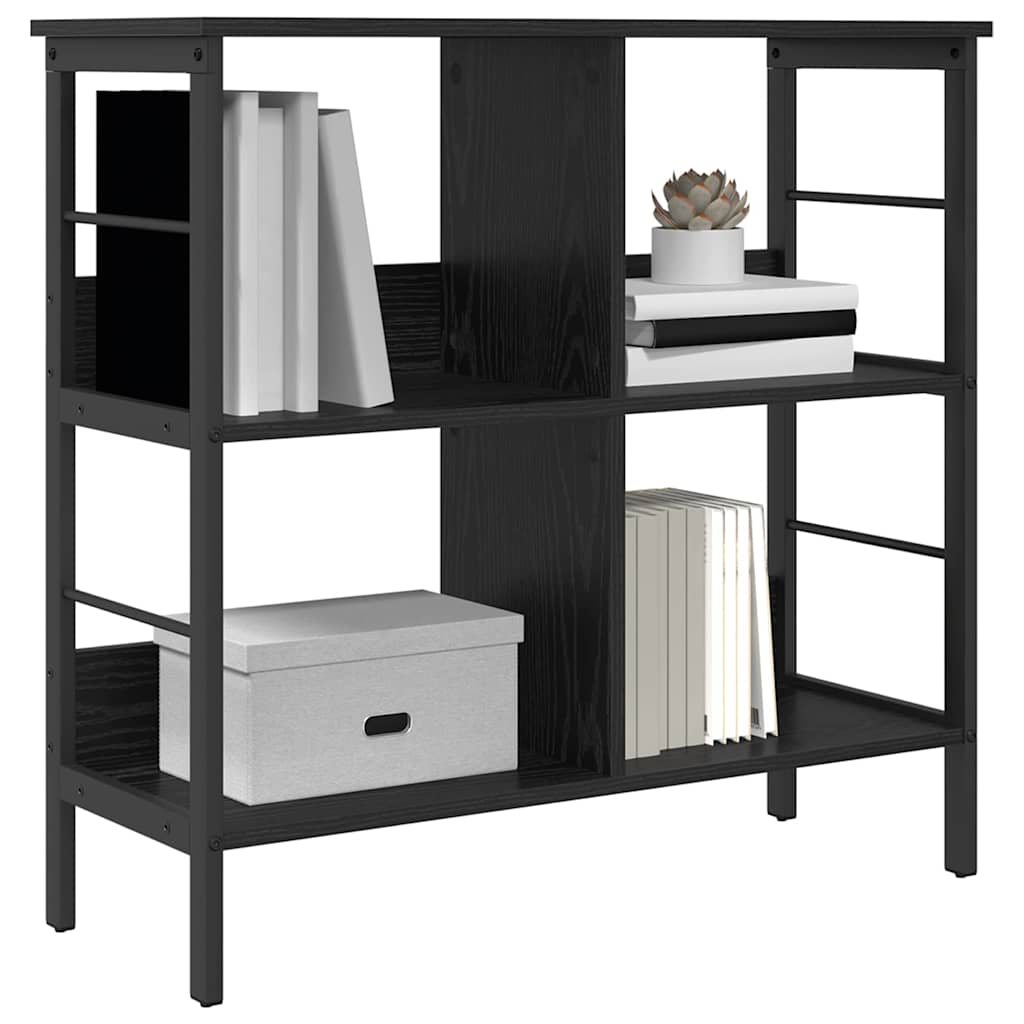 Bokhylle Svart Eik 82 x 32 x 79 cm Konstruert tre