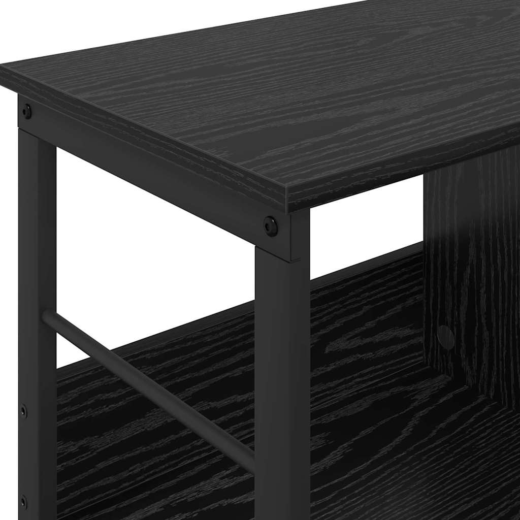 Bokhylle Svart Eik 82 x 32 x 47 cm Konstruert tre