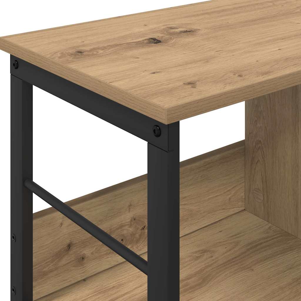 Bokhylle 2 nivåer 82 x 32 x 47 cm Konstruert tre Artisan Eik