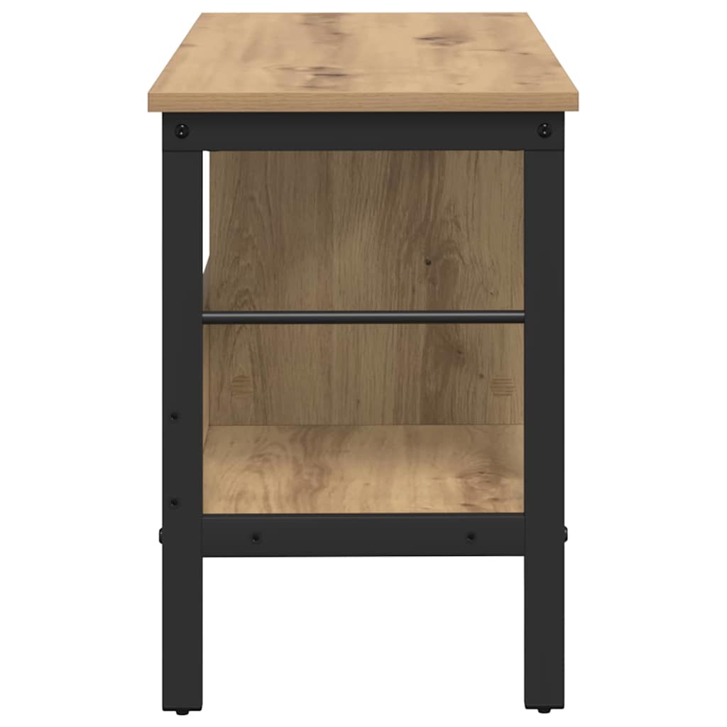 Bokhylle 2 nivåer 82 x 32 x 47 cm Konstruert tre Artisan Eik