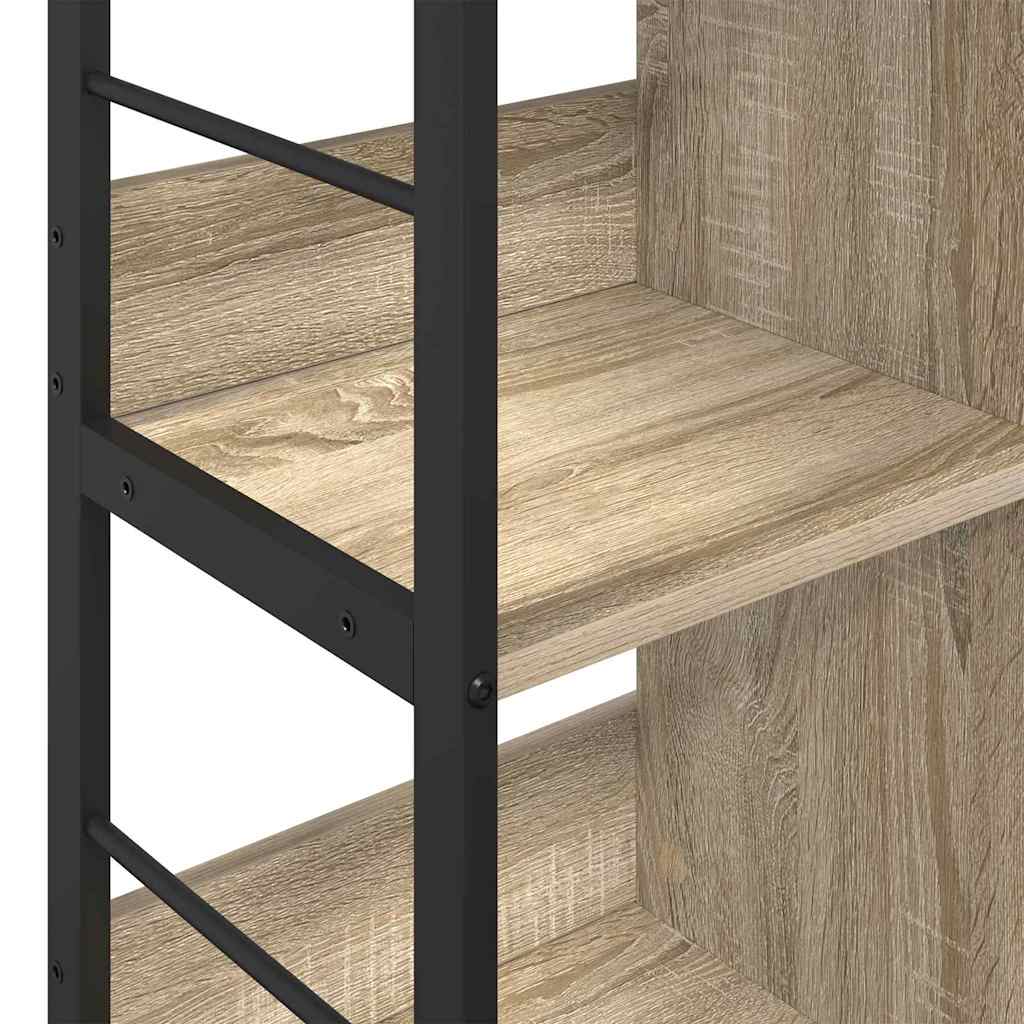 Bokhylle 6 nivåer 102 x 32 x 72,5 cm Konstruert tre Sonoma eik