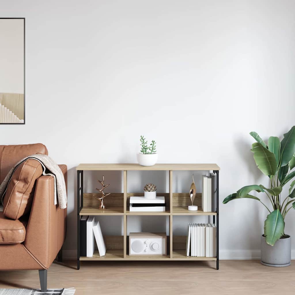 Bokhylle 6 nivåer 102 x 32 x 72,5 cm Konstruert tre Sonoma eik