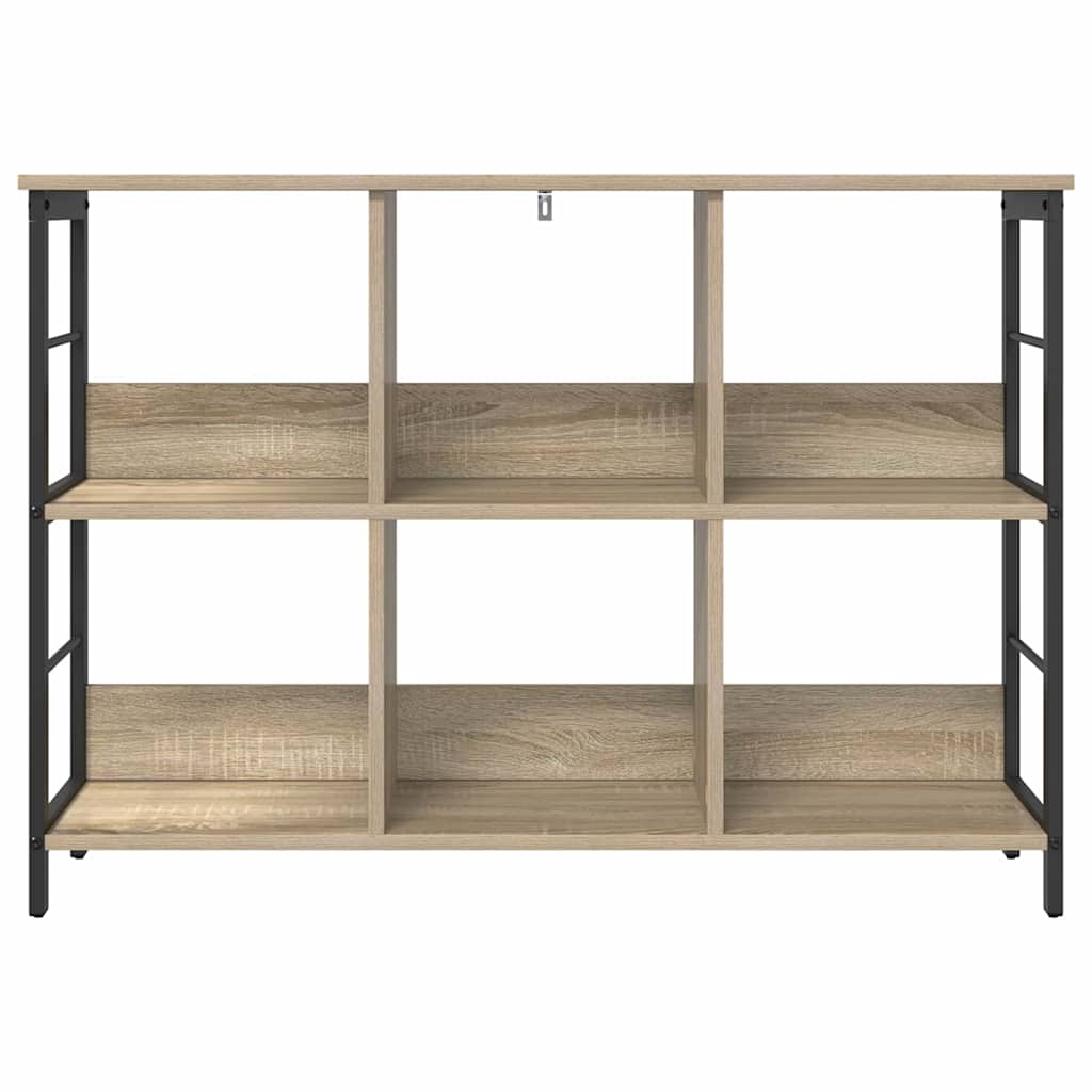 Bokhylle 6 nivåer 102 x 32 x 72,5 cm Konstruert tre Sonoma eik