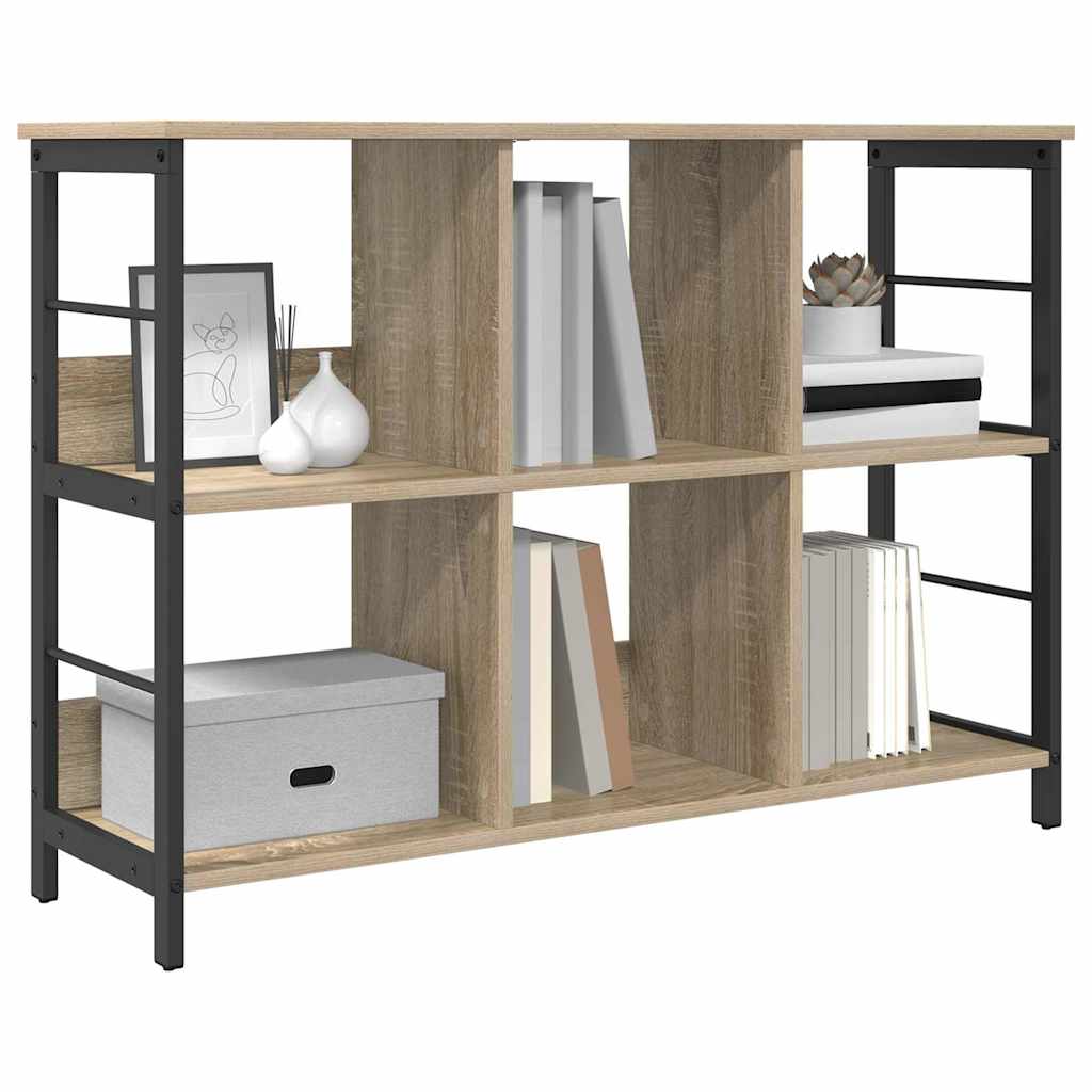 Bokhylle 6 nivåer 102 x 32 x 72,5 cm Konstruert tre Sonoma eik