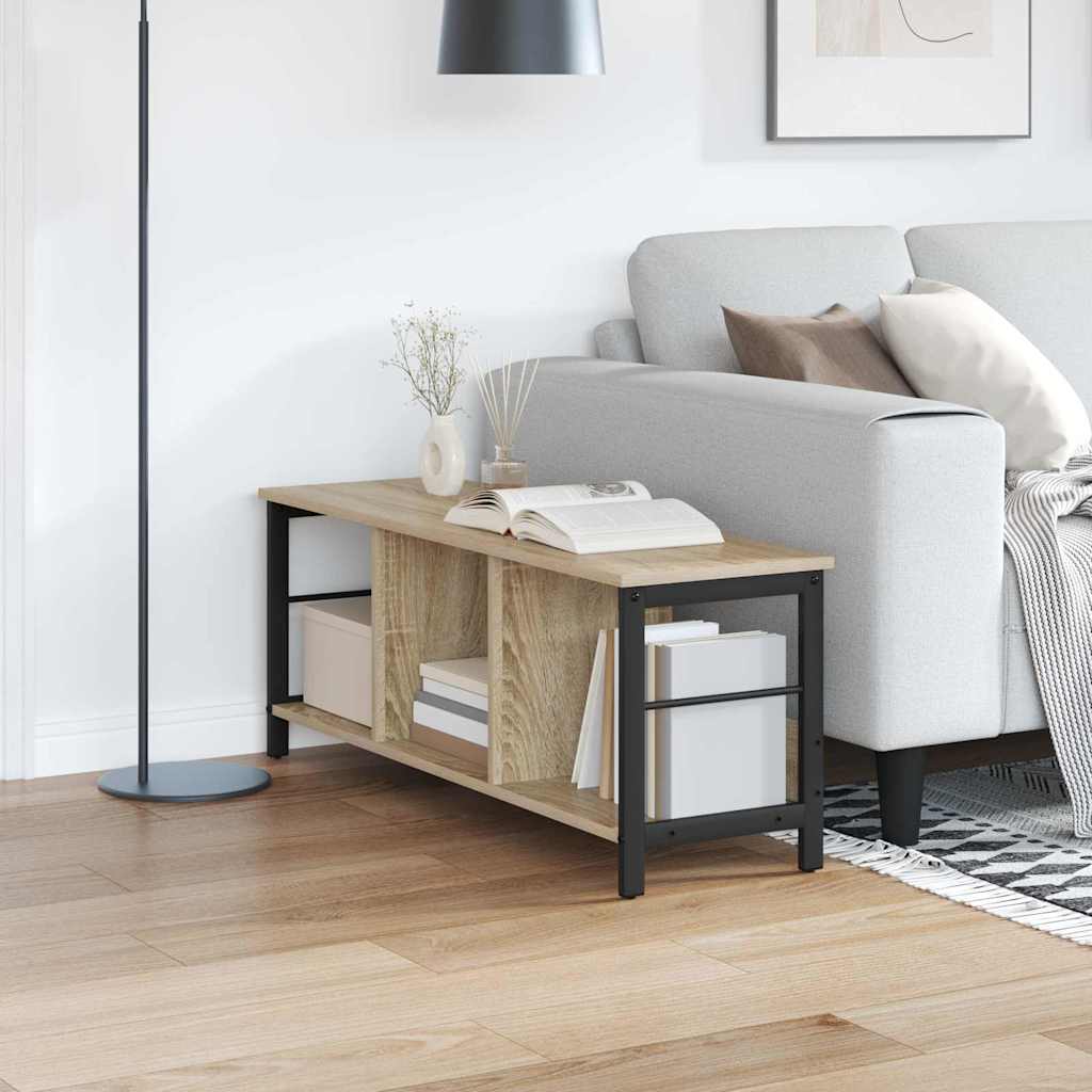 Bokhylle 3 nivåer 102 x 32 x 40,5 cm Konstruert tre Sonoma eik