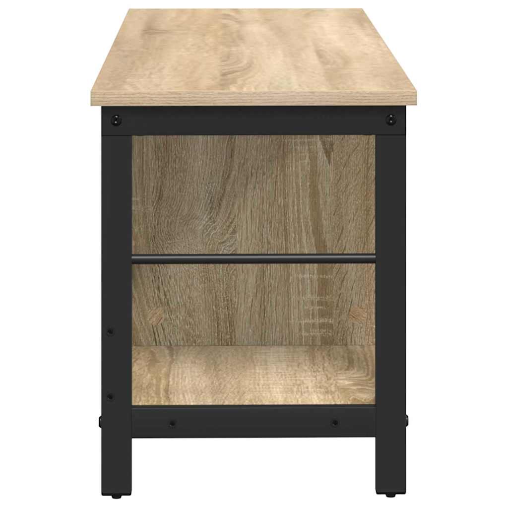 Bokhylle 3 nivåer 102 x 32 x 40,5 cm Konstruert tre Sonoma eik
