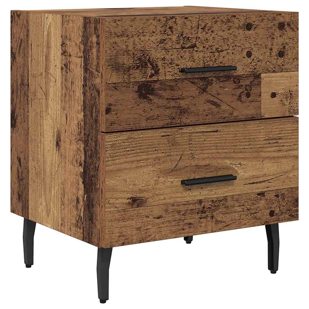 Nattbordskap 2 stk. Gammelt tre 40 x 35 x 47,5 cm