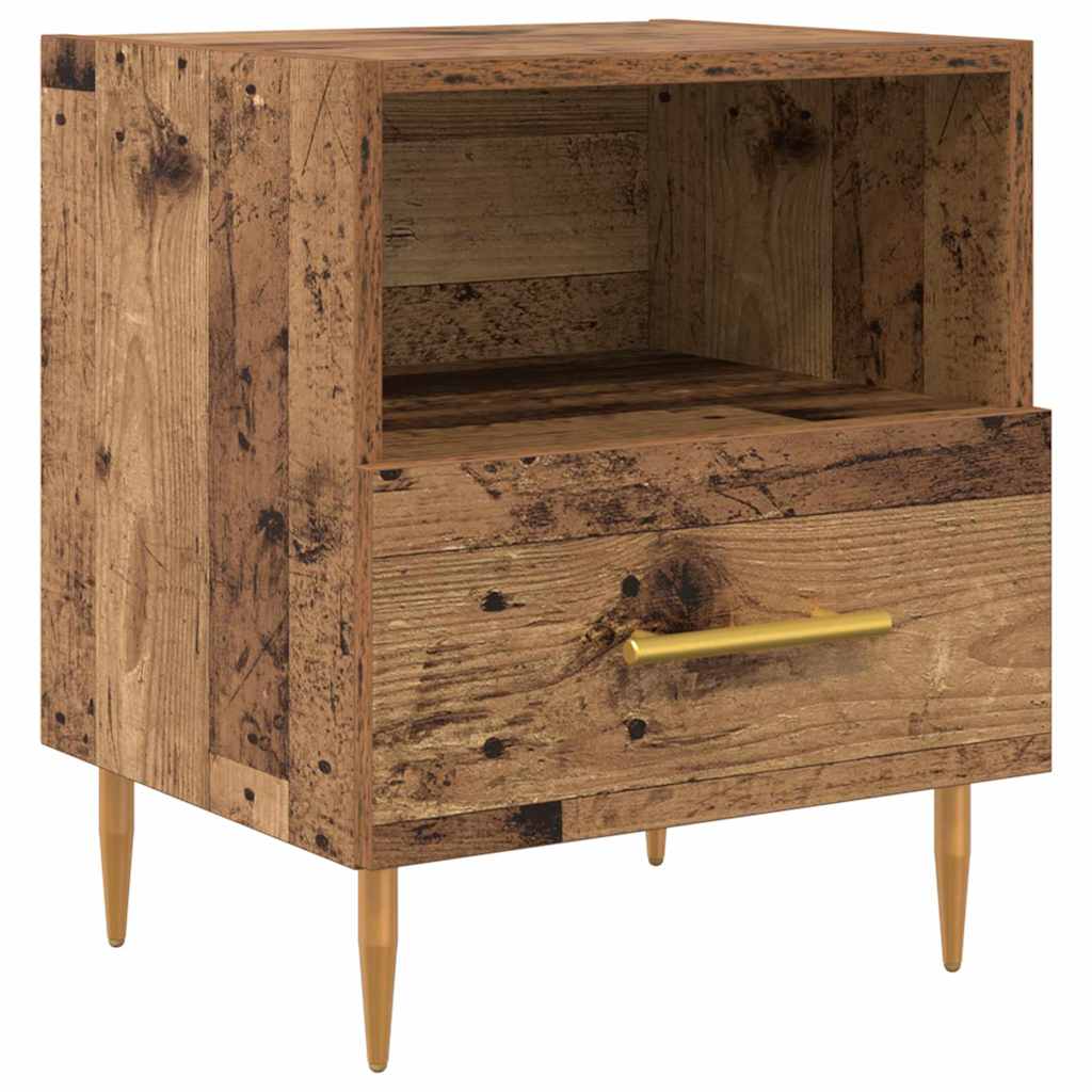 Nattbord 2 pcs Gammelt tre 40 x 35 x 47,5 cm Konstruert tre