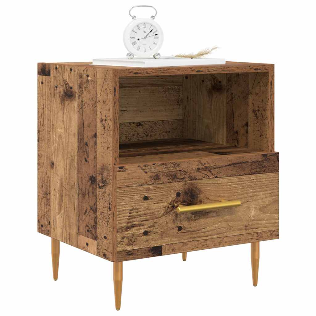 Nattbord 2 pcs Gammelt tre 40 x 35 x 47,5 cm Konstruert tre