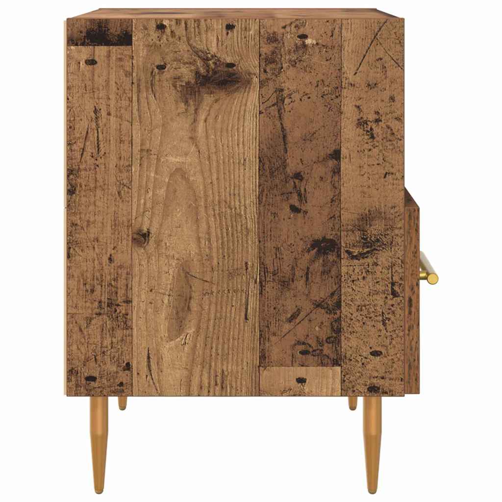 Nattbord 2 pcs Gammelt tre 40 x 35 x 47,5 cm Konstruert tre