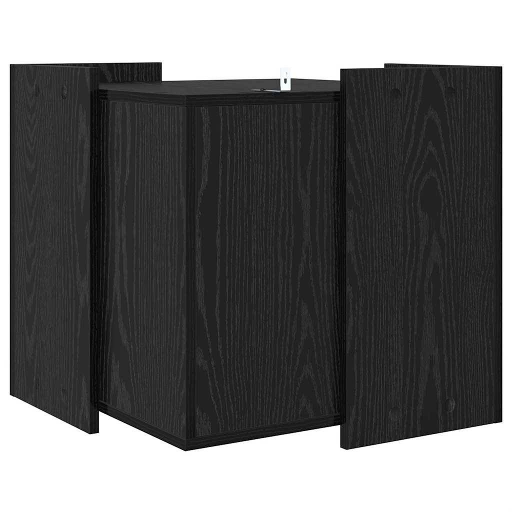 Kattetoalettboks Innhegning Svart eik 53 x 53 x 51 cm