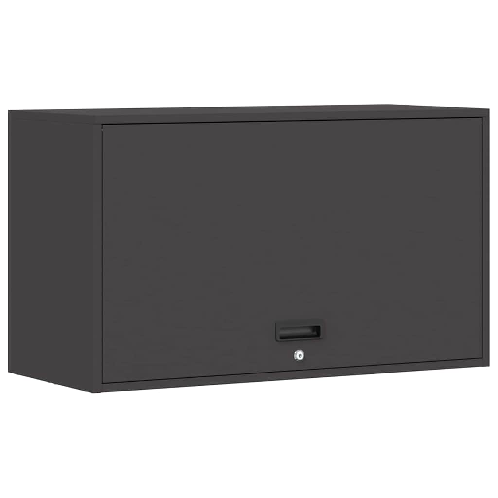 Veggskap for garasje Svart 90 x 40 x 53 cm Pulverlakkert stål