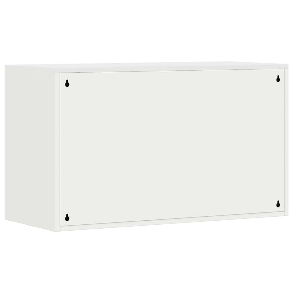 Veggskap for garasje Hvit 90 x 40 x 53 cm Pulverlakkert stål