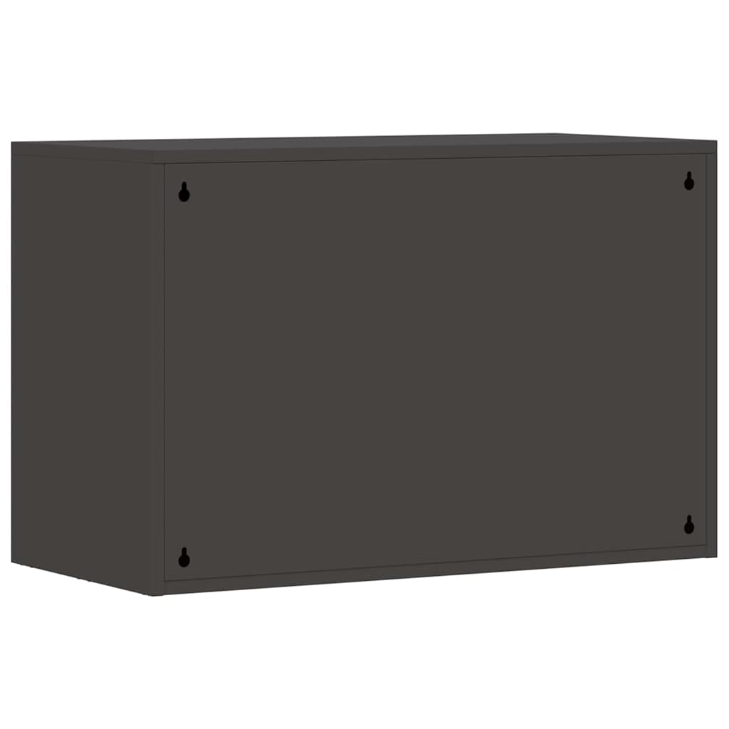 Veggskap for garasje Svart 80 x 40 x 53 cm Pulverlakkert stål