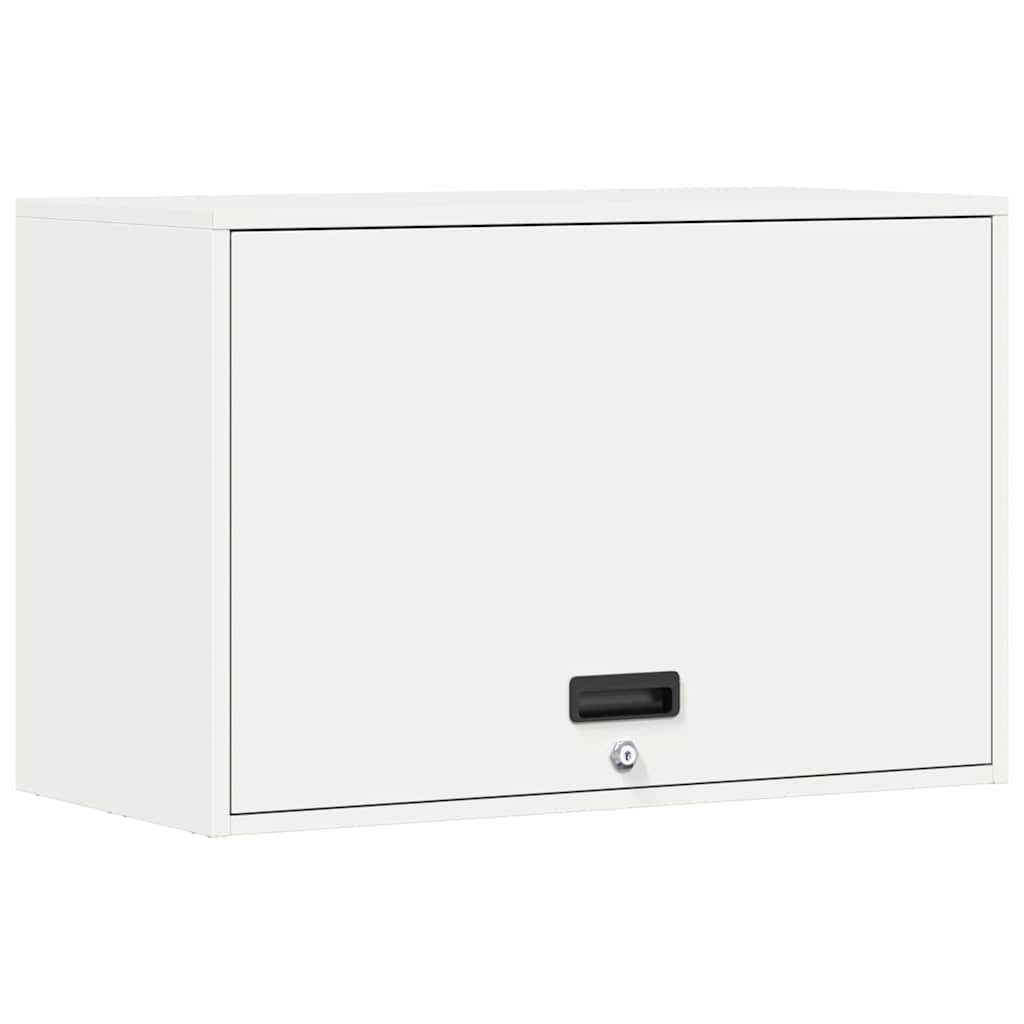 Veggskap for garasje Hvit 80 x 40 x 53 cm Pulverlakkert stål
