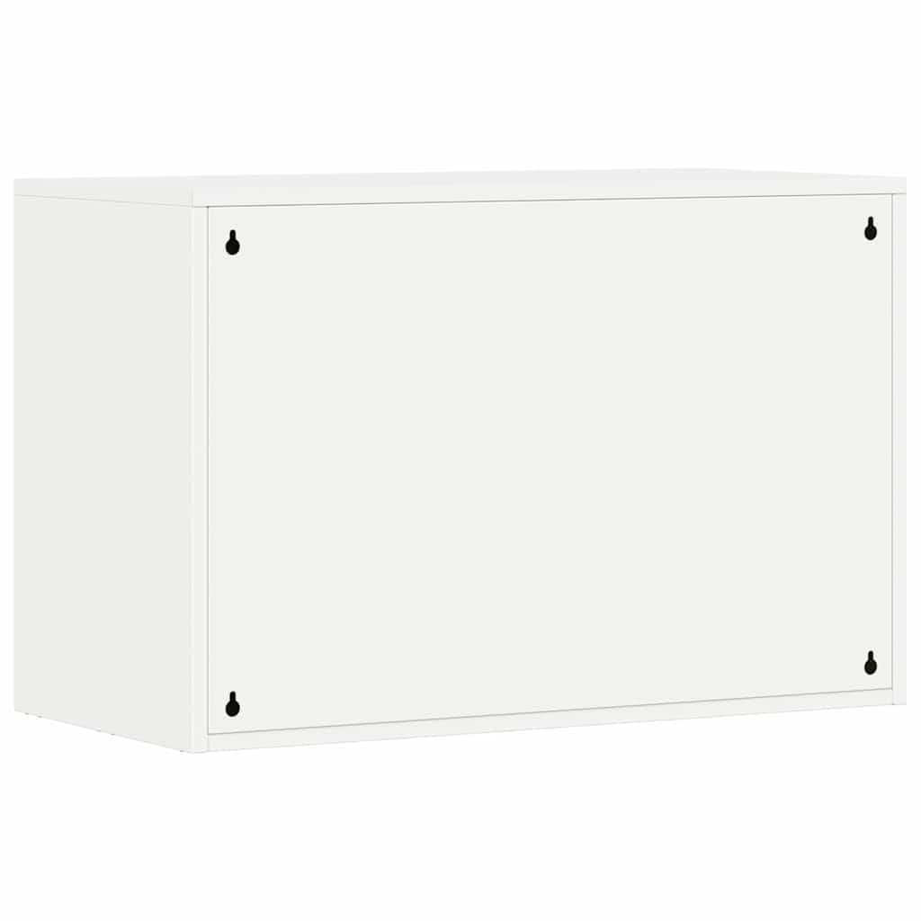 Veggskap for garasje Hvit 80 x 40 x 53 cm Pulverlakkert stål