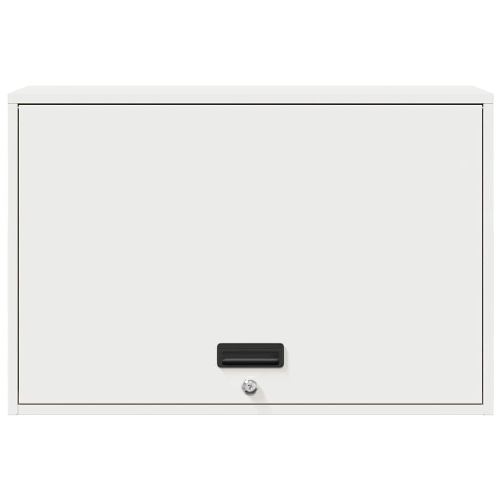 Veggskap for garasje Hvit 80 x 40 x 53 cm Pulverlakkert stål
