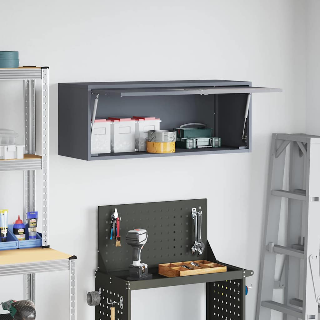 Veggskap for garasje Antrasitt 90 x 33 x 35 cm