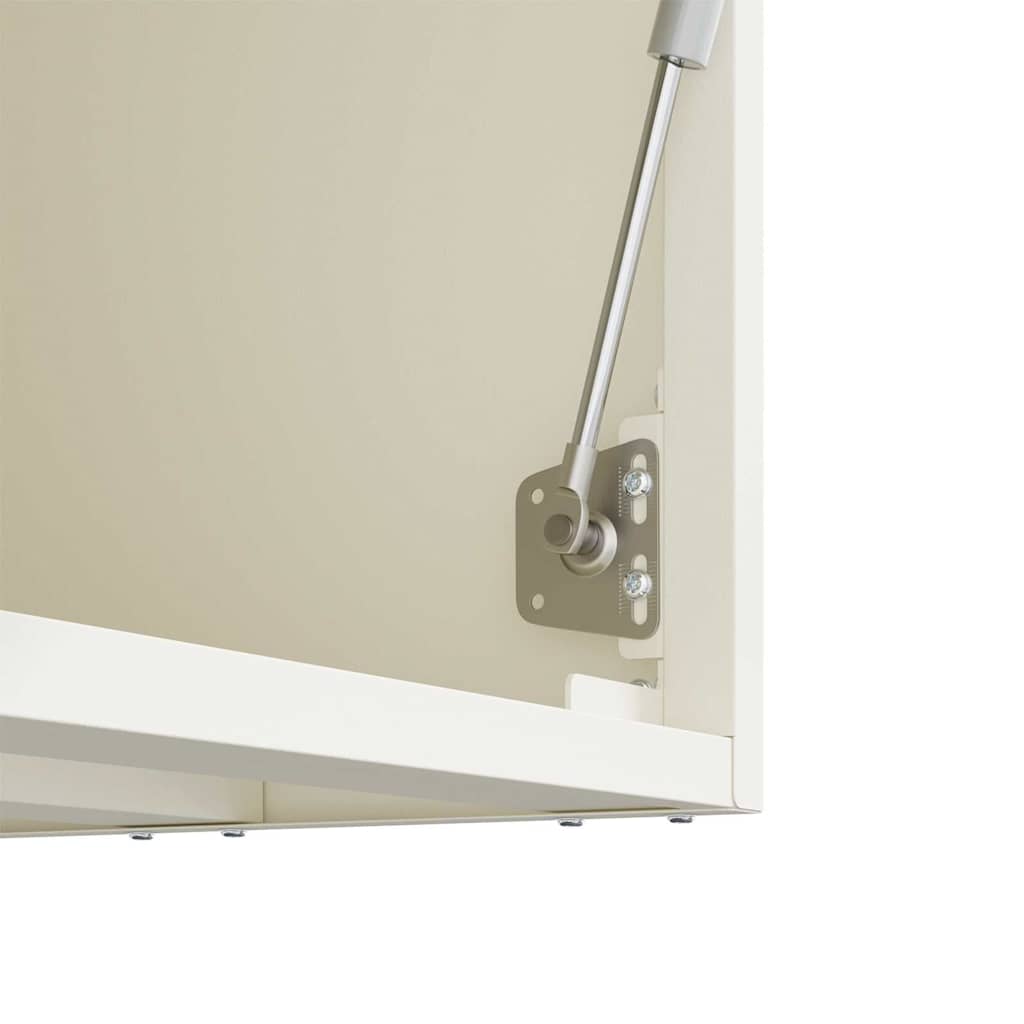 Veggskap for garasje Hvit 80 x 33 x 35 cm Pulverlakkert stål