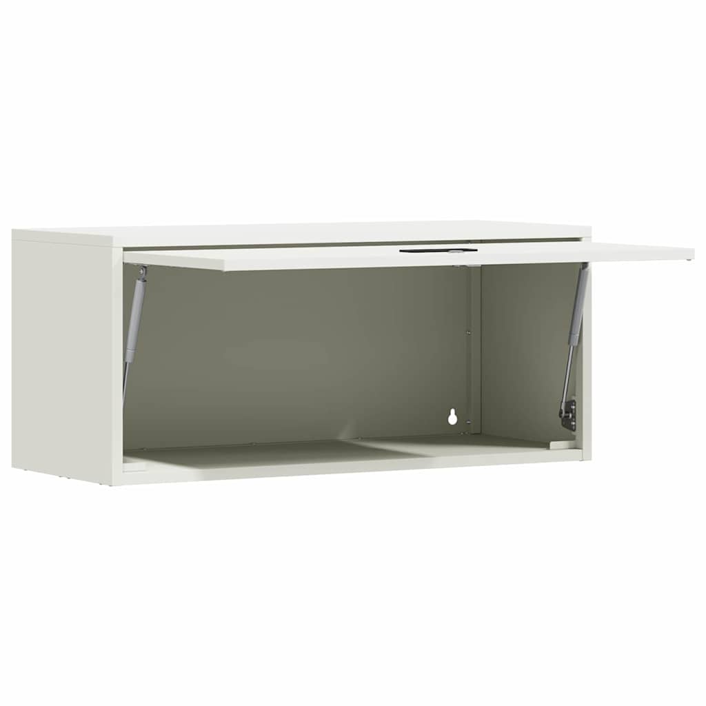 Veggskap for garasje Hvit 80 x 33 x 35 cm Pulverlakkert stål