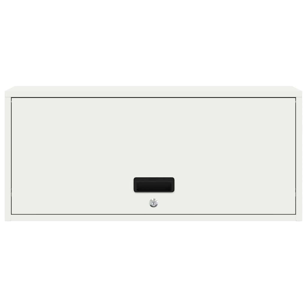 Veggskap for garasje Hvit 80 x 33 x 35 cm Pulverlakkert stål