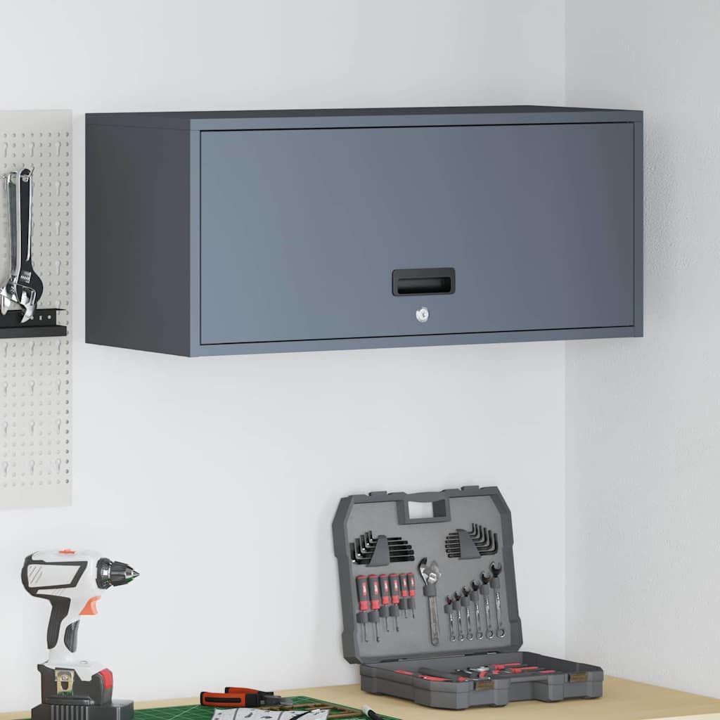 Veggskap for garasje Antrasitt 80 x 33 x 35 cm
